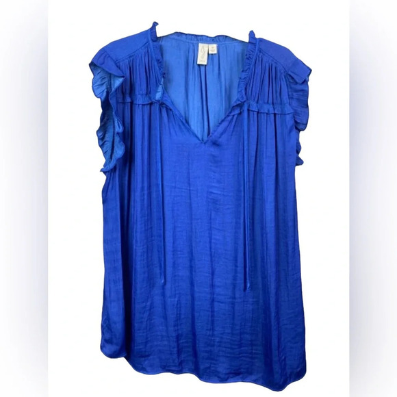 EUC Joie Royal Blue sleeveless Flowy top Size 2X - Picture 1 of 5